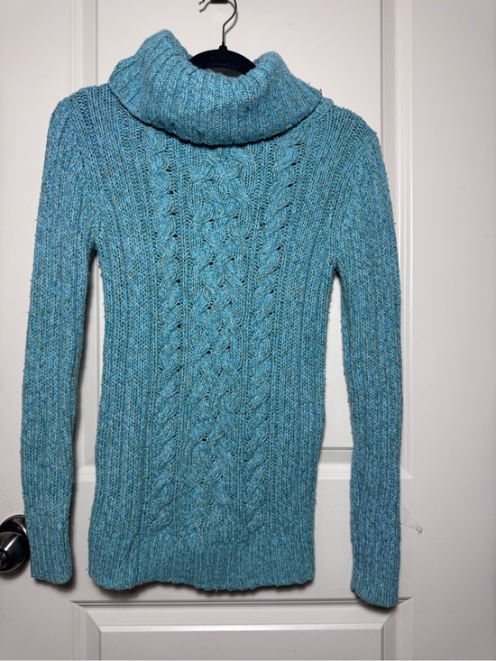 Old Navy Sweaters - Vintage Old Navy Women’s Blue Cable Knit Turtleneck Pullover Sweater Size M